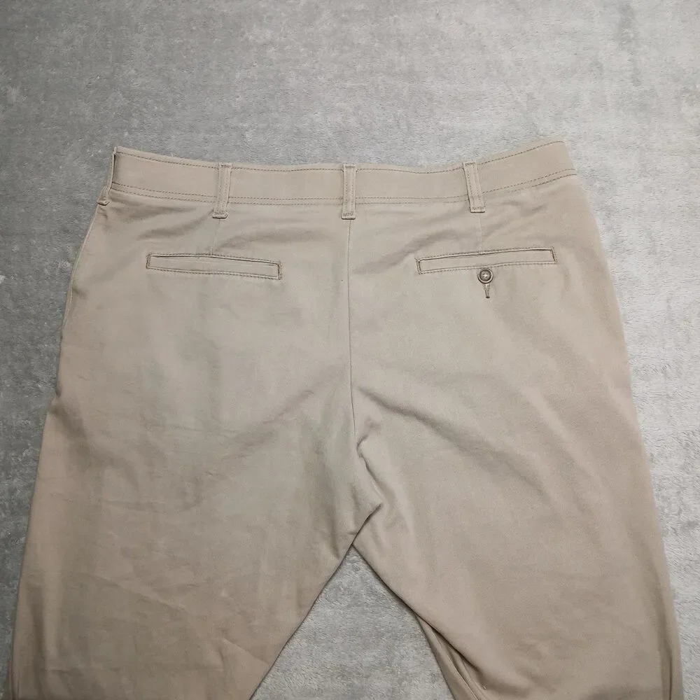 Lee Extreme Comfort Mens 38x29 Khaki Stretch Flex Flat Front Chino Twill Dadcore